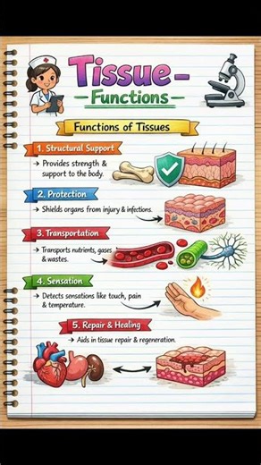Tissue chapter = clear basics, strong concepts & easy anatomy 🧠✨#NursingNotesByNancy” #nursing