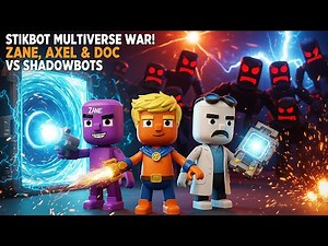 Stikbot Multiverse War! Zane, Axel & Doc vs Shadowbots – Full Stop Motion Movie