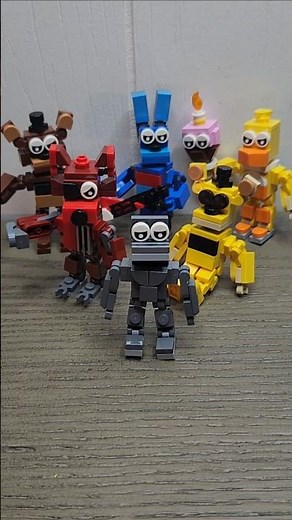 LEGO FNAF All Fnaf 1 Characters at Minifigure Scale | #fivenightsatfreddys #lego #moc #fnaf1 #fyp