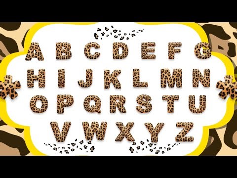 Yellow & Black Cheetah Leopard Font | A–Z Letters. Fun ABC learning for toddlers ABC Alphabet in 🐆