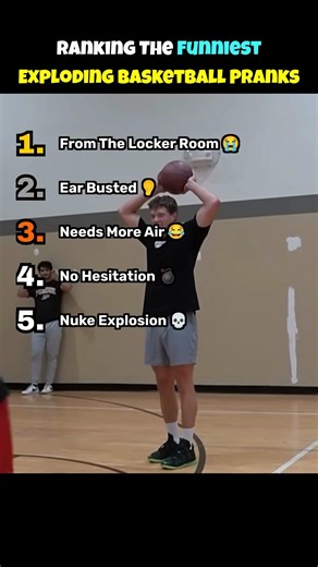 Ranking The Funniest Exploding Basketball Pranks 😂 #shorts #funny #ranking #basketball #loud