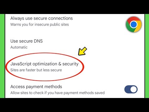 JavaScript optimization & security settings on chrome
