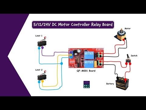 5/12/24V Switching DC Motor Controller Board Forward And Reverse Relay #electrical #wiring #diy