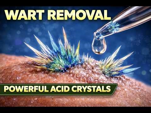 Wart Removal Under the Microscope🔬 | Acid Crystals Forming 🧪