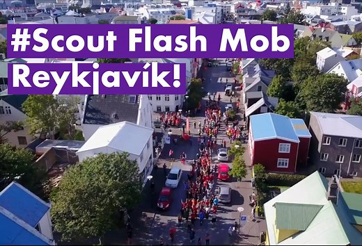 In August, 15th World Scout Moot Iceland participants teamed up with Reykjavík Street Theatre and Reykjavík Youth Centre performers for a flashmob, spreading joy, fun and the message of peace. Tell us, what are you doing to give joy to others this holiday season? | World Scouting