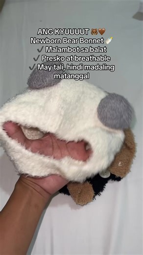 Newborn Bear Bonnet: Soft and Breathable Design