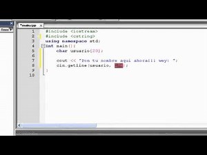 Tutorial de C++ en Español -31- Programa Usando Arreglo Char