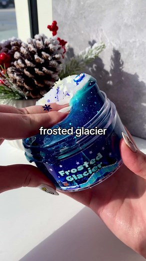 Frosted Glacier Clear Slime Review | Bouncy Coated Jelly Slime