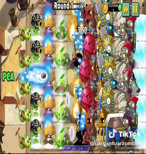 Banana and Coconut Cannon Plants PowerUP vs All Zombies