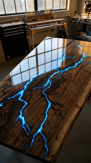 Making an Electric Lightning Resin Table!