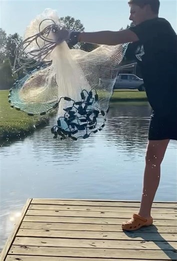 Cast net catch #fishing #fish #outdoors #castnet #bass