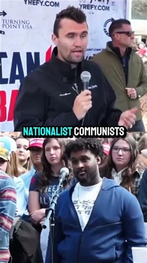 Is nationalism the same thing as fascism?🤔Charlie Kirk and a student clash over history #charliekirk