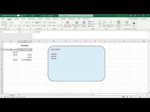 Excel - Gestion du temps, des heures négatives, fonctions heure, minute, seconde et temps