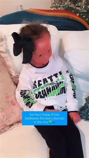 Fun Fact Friday 💙💚 Harper’s Seahawks story started before we even left the hospital. she met Russell Wilson and Bobby Wagner in the NICU right before discharge@and she’s been all in ever since. from blue friday’s to unforgettable moments with the team, football has always been part of her story. couldn’t think of a better way to celebrate our last blue friday of the season with the Seattle Seahawks heading to the Super Bowl !!! GO HAWKS 💙💚💙💚 . . #bluefriday #twelfie #superbowl #goseahawks 