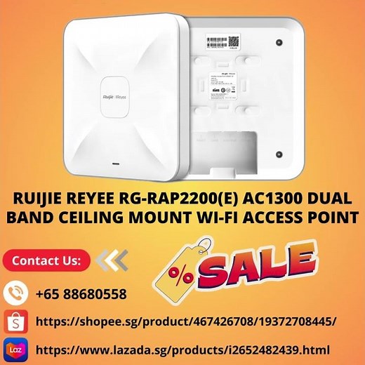 Ruijie Reyee RG-RAP2200(E) AC1300 Dual Band Ceiling Mount Wi-Fi Access Point