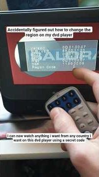 Accidentally figured out how to change the region code on my salora dvd player