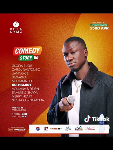 Comedy Store Uganda (@comedystore.ug) - Join Dr. Hilary Okello at Comedy Store Uganda