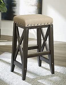 Modus Furniture International 7YC968U Yosemite Solid Wood Upholstered Bar Stool, Café