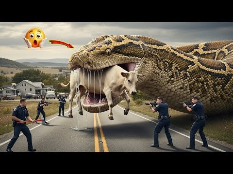 Courageous Rescue Team Fights Giant Python to Save Innocent Cow 🐍