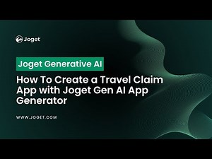 How To Create a Travel Claim App with Joget Generative AI App Generator | A Non-Coder Experience