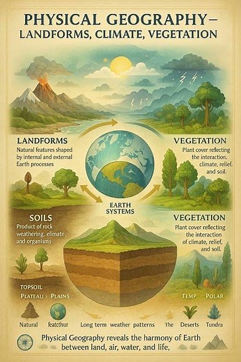 Landforms, Climate, Soils & Vegetation | Complete Physical Geography Lecture for UPSC 2025