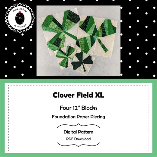 CLOVER FIELD 6" Block Patterns - 4 FPP Quilting Templates - Foundation Paper Piecing - Clover Blocks - St Patrick's Day Quilt - Irish - Luck - Etsy