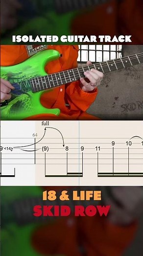 Skid Row - 18 and Life - Isolated Guitar Tab