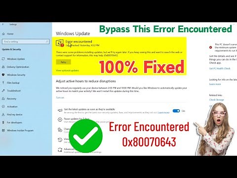 Fix Windows Update Error 0x80070643 (KB5034441) Windows 10 | Error Encountered Windows Update Error