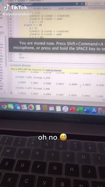 unintentially making an infinite loop during an exam is the worst kind of pain 😔 #coding #matlab #infiniteloop #programming #whileloop