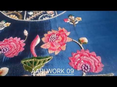 aari hand work design zari aari work embroidery