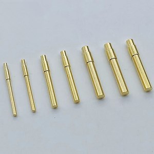 [Hot Item] Custom Silver Gold Plated Copper Brass Pogo Pin Contact Probe Crown Connector Terminal Male Female Pins
