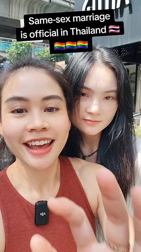 Same-sex marriage is official in Thailand #dkinthailand #lgbtq #thailand #livinginthailand #thai #thailand🇹🇭 #tiktokthailand #tiktokuni