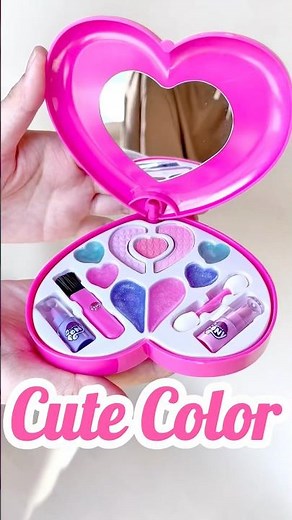 All the cute colors packed into one little makeup world for kids. #makeup #kidsmakeup #kidsfun