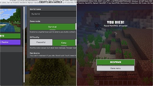 Why Minecraft's "keep inventory and experience" feature on easy mode makes survival dull