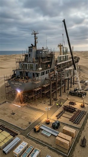 Stranded Desert Shipwreck Transformed Into a Modern Beach Villa 🏝️⛴️➡️🏡 Incredible Transformat