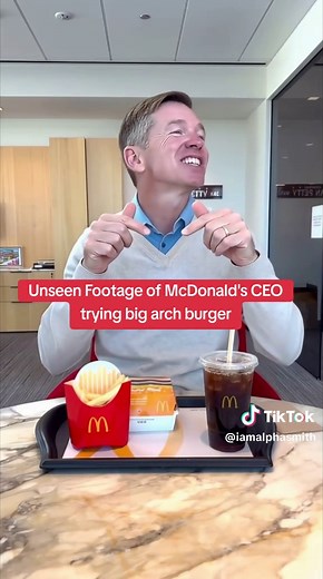 McDonald's CEO Tastes the New Big Arch Burger