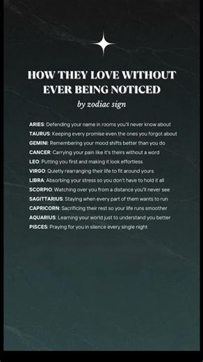 How Zodiac Signs Love In Silence 💫