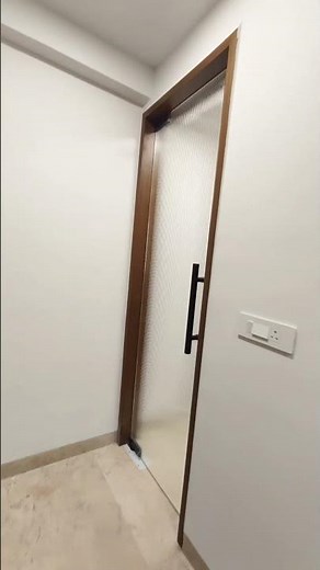 "Modern Home Entry | Fluted Glass Door Design🏡