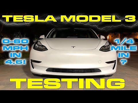 Tesla Model 3 Performance Testing 0-60 MPH and 1/4 Mile - Faster than a Toyota Supra!
