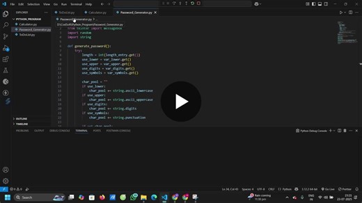 Completed Task 3 of Python Internship at CodSoft | Harshitha Saili posted on the topic | LinkedIn