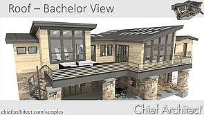 Designing a Flat Roof Using a Template and the Manual Roof Tools for the Bachelor View Project