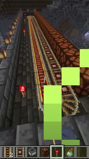 Minecart Detector Light Hack | Simple Redstone Build #minecraft