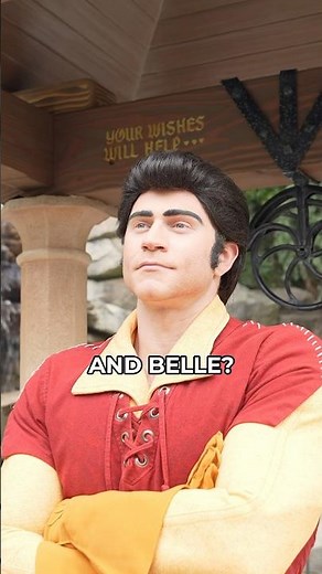 Gaston’s HILARIOUS Belle & Beast Reaction! 😂 #gaston #princessbelle #disneyland