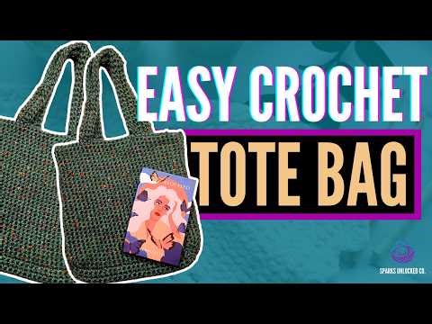 How to Crochet a Tote Bag for Beginners 🧶✨👛 | Easy Crochet Tote Bag Tutorial + Free Crochet Pattern
