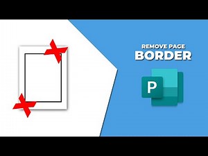 How to remove page border from entire in Publisher