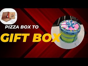 DIY Storage & Gift Box from Pizza Boxes 🍕🎁 | Eco-Friendly Craft with Lid!
