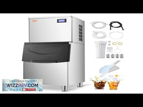 VEVOR Commercial Ice Maker Machine 400LBS 24H Ice Making Machine with 250LBS Large