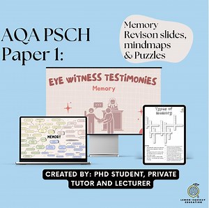 AQA Memory Psychology Revision Slides, Notes, Mindmaps & Puzzles - Easy-to-understand Study Guide for A-level Students - Etsy UK
