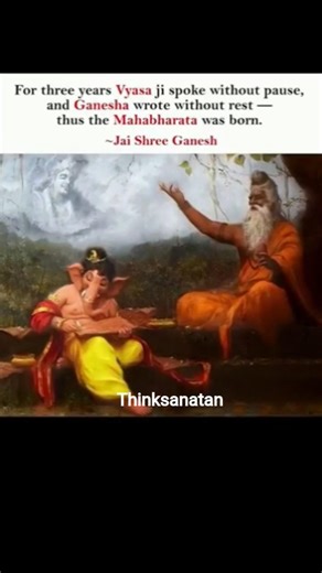 How Mahabharata Was Written | Story of Ganesh &Vyasa#Mahabharata #GaneshJi #VyasJi|| Thinksanatan