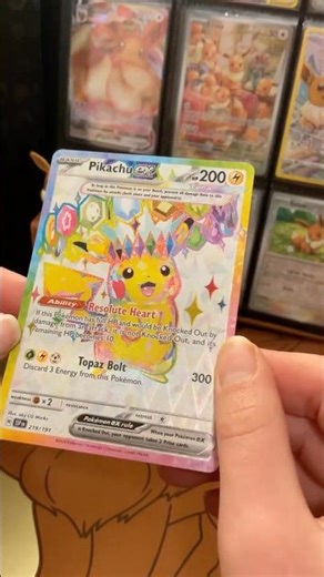 Pikachu ex card- so cute 🥰 #pokemon #pokemoncards #pikachu